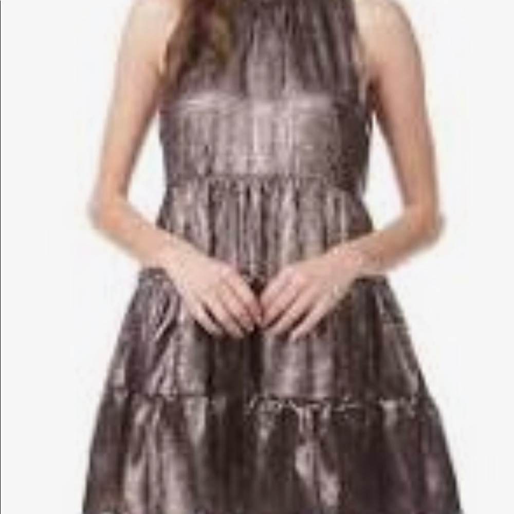 Tcec baby doll metallic dress